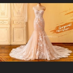 Wedding dress and veil